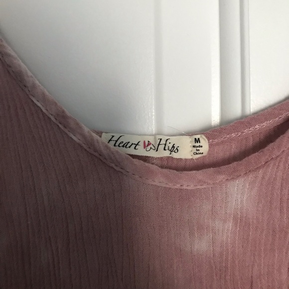 Midi tie dye Mauve dress - Picture 3 of 3